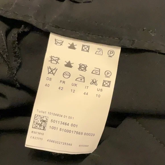 Hugo Boss Women’s Black Wool Trouser Size 12 - Picture 7 of 10